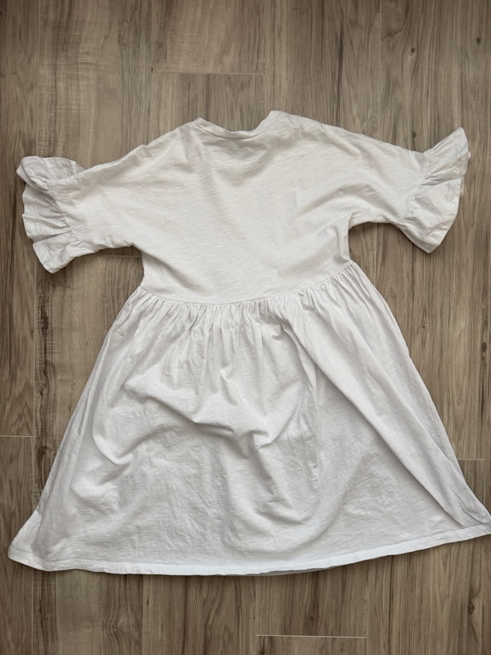 ASOS White Ruffle-Sleeve Mini Dress - Picture 3 of 4